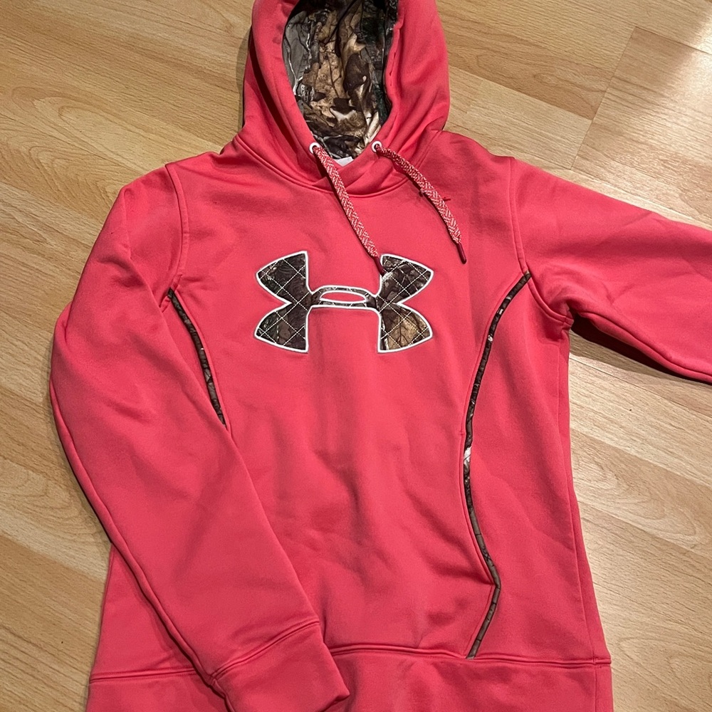 Under Armour Red Hoodie with Camo Lining